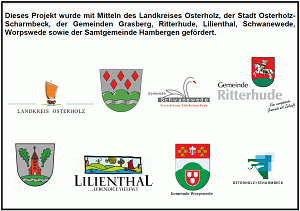 Werbeschild über die Fördermittelgeber - LK - Stadt - Gemeinden&nbsp;&copy;&nbsp;Landkreis Osterholz